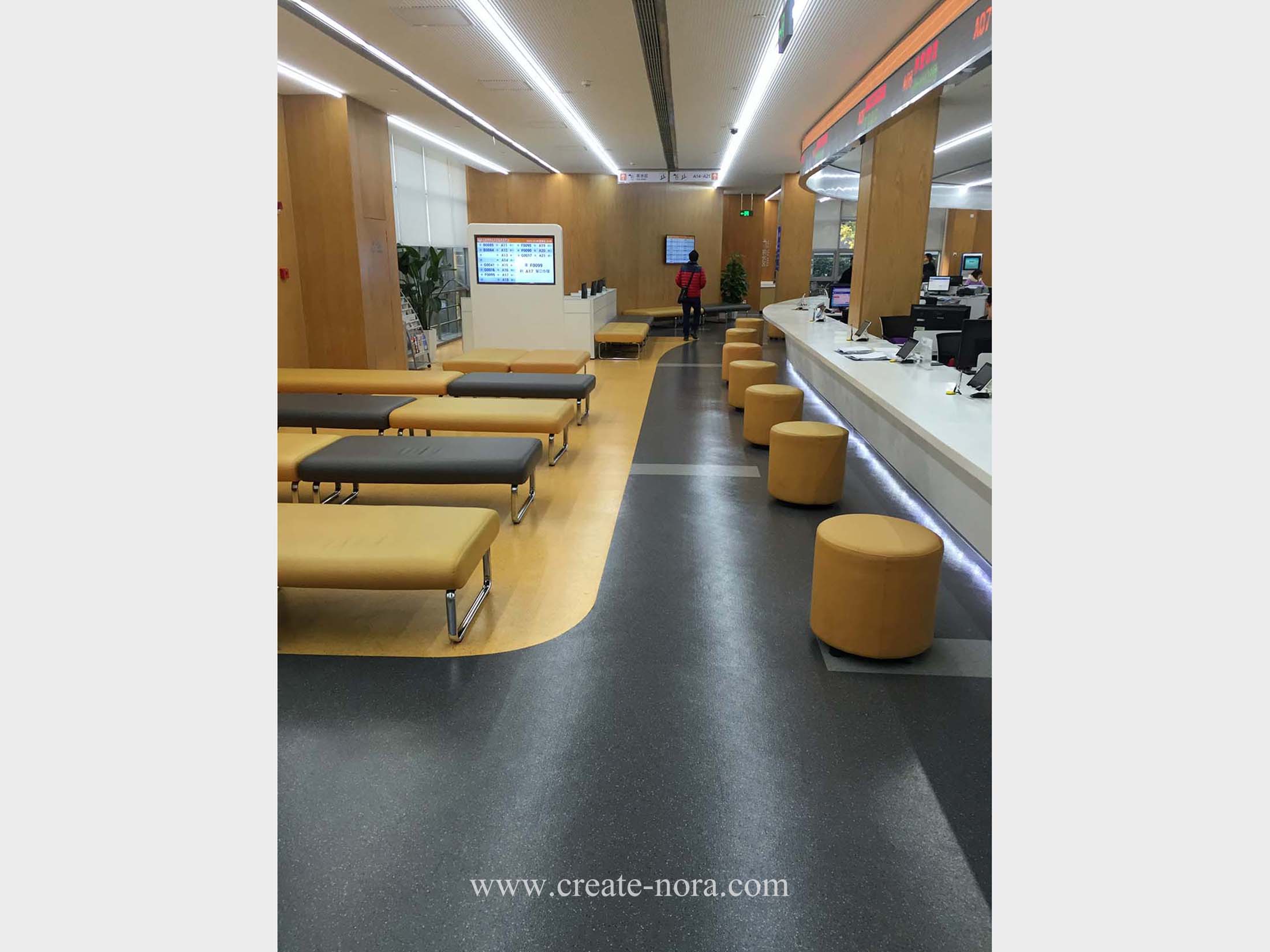 the photo of nora rubber flooring in Shanghai Xuhui Administrative Service Center 4